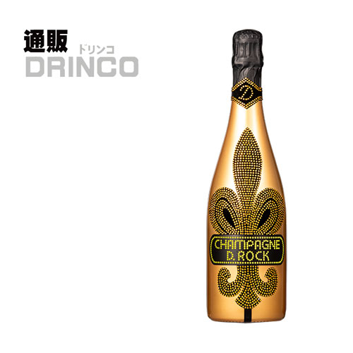 スパークリングワイン D.ROCK ブリュット ゴールド ルミナス（ロゴ部分発光） 750ml 瓶 1本 [BRUT GOLD LUMINOUS スパークリングワイン ギフト プレゼント イベント パーティ 高級 豪華 特別 キラキラ クラブ]