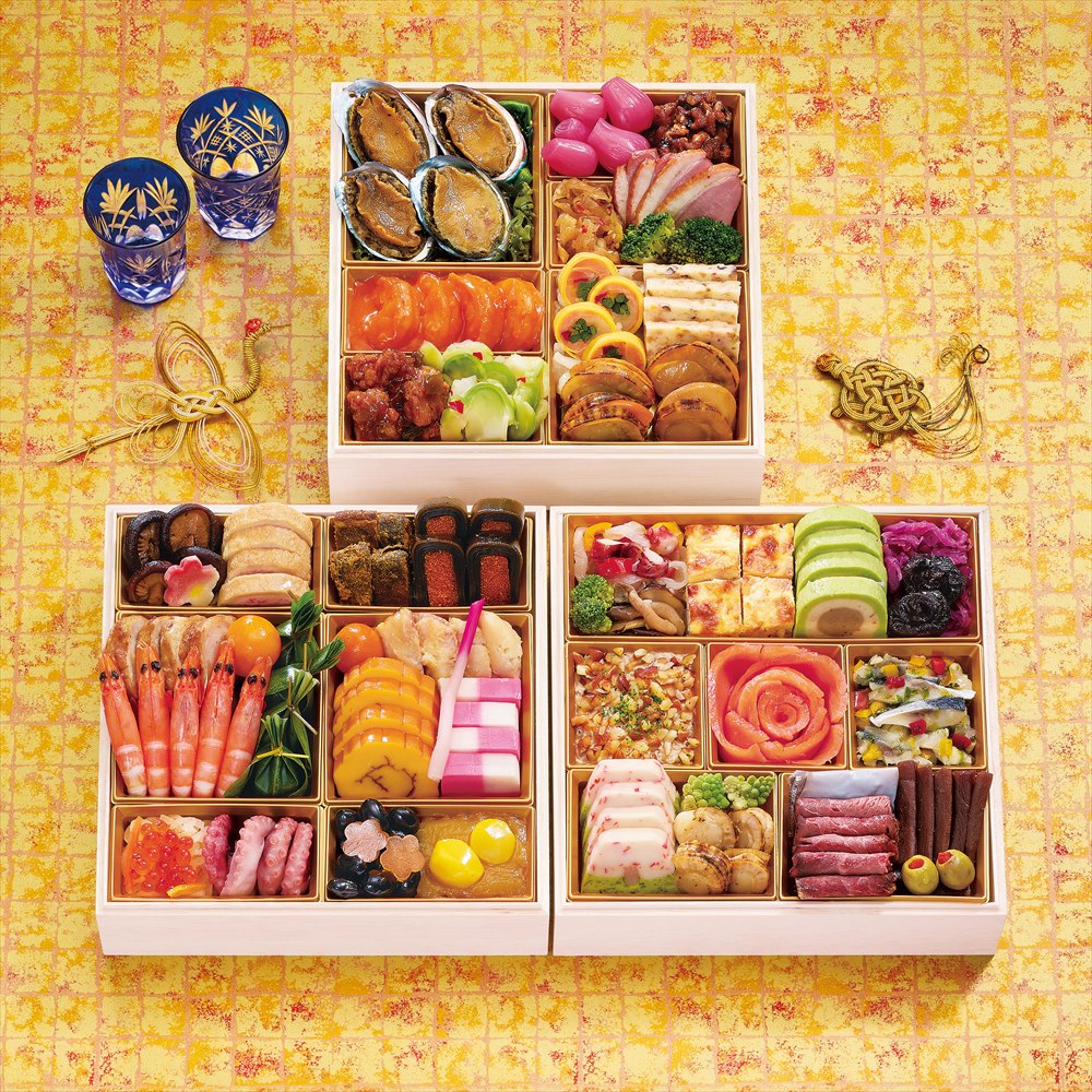楽天市場 ハイアット リージェンシー 東京 和洋中三段重おせち 香宝 全47品 約4 5人前 三段重 和洋中おせち おせち料理 21 早割 和風 洋風 中華 送料無料 お節 御節 高級おせち 冷凍おせち 年越し 正月 通販 ギフト Smtb T うに カニ まぐろなら築地の王様