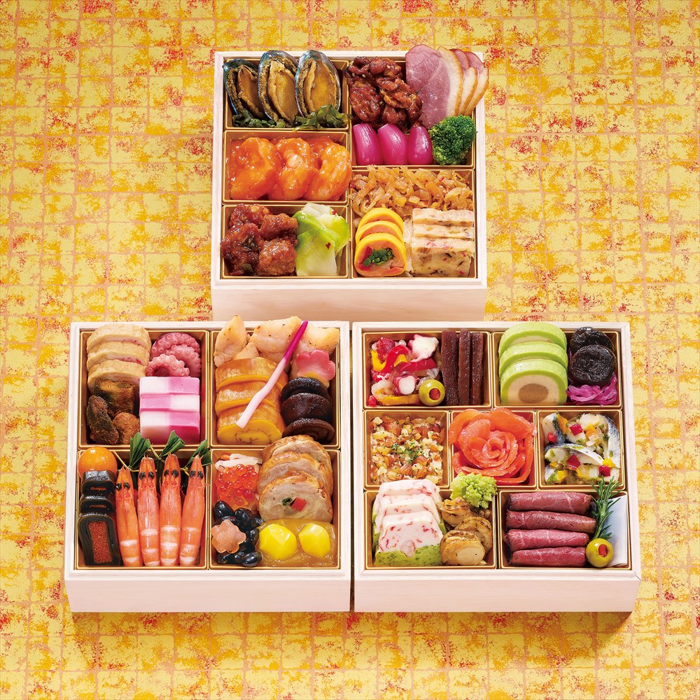 楽天市場 ハイアット リージェンシー 東京 和洋中三段重おせち 香寿 全43品 約3 4人前 三段重 和洋中おせち おせち料理 21 早割 和風 洋風 中華 送料無料 お節 御節 高級おせち 冷凍おせち 年越し 正月 通販 ギフト Smtb T うに カニ まぐろなら築地の王様