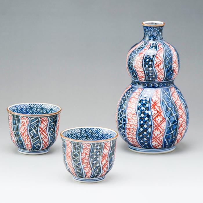 ぐい呑み おちょこ 木箱 客 1 2 お預け酒器 セット 2客 おちょこ 1客 徳利 お預け酒器 酒器 京焼き 焼き 京 清水焼 京焼 送料無料 そめあかねじしょんずい 染赤捻祥瑞 い出のひと時に とびきりのおしゃれを