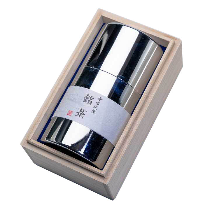【 送料無料 】 メタル銀茶筒 宇治茶 １本缶 玉露 木箱セット 特上 高級 高品質 茶葉 緑茶 お茶 日本茶 京都 老舗 贈り物 ギフト プレゼント 御祝 御礼 内祝 母の日 父の日 敬老の日 お中元 お歳暮 無添加 お取り寄せ グルメ 海外配送 22,239円
