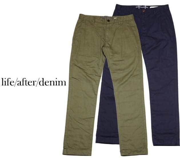 新規購入 Life After Denim ライフ アフター デニム Wilson Pant Navy Weed コットンパンツ チノパン スリム メンズ ユニセックス ネイビー カーキー Uneek Basemnt 楽天 Hillcrestcare Org