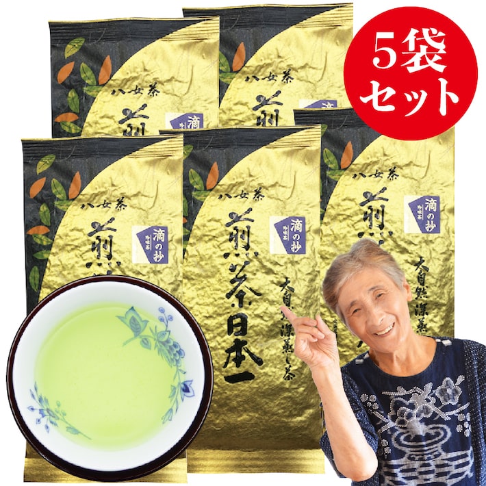 八女茶 煎茶 送料無料 高級茶 100g 5袋セット 滴の抄 お茶 日本茶 茶葉 深蒸し茶 煎茶 国産 冷茶 お茶 茶 葉 深蒸し ご当地 お取り寄せ お土産 九州産 ネコポス 鵜ノ池製茶