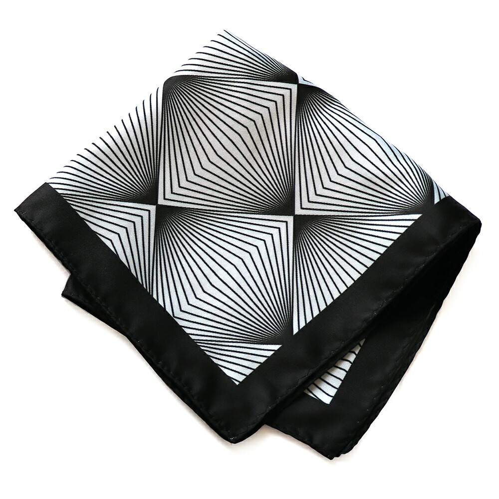 市場 スーツをオシャレに飾る おしゃれ 幾何学模様 白 X ギフト 胸 黒 簡単 ポケットチーフ ポケット父の日