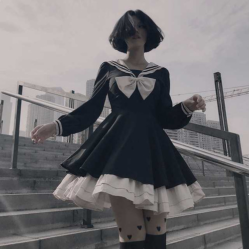 無料長期保証 いいものクラシカルワンピース サスペンダー ロリータ 黒 ワンピース レト6 限定製作 K8digitalservices Com