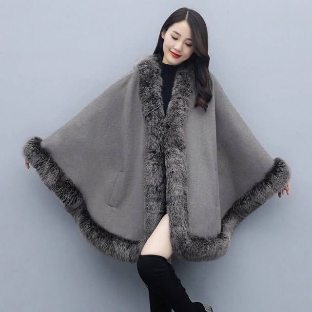 日本ファッション 2019冬新作 ケープコート ミドル丈 ゆったり ウール