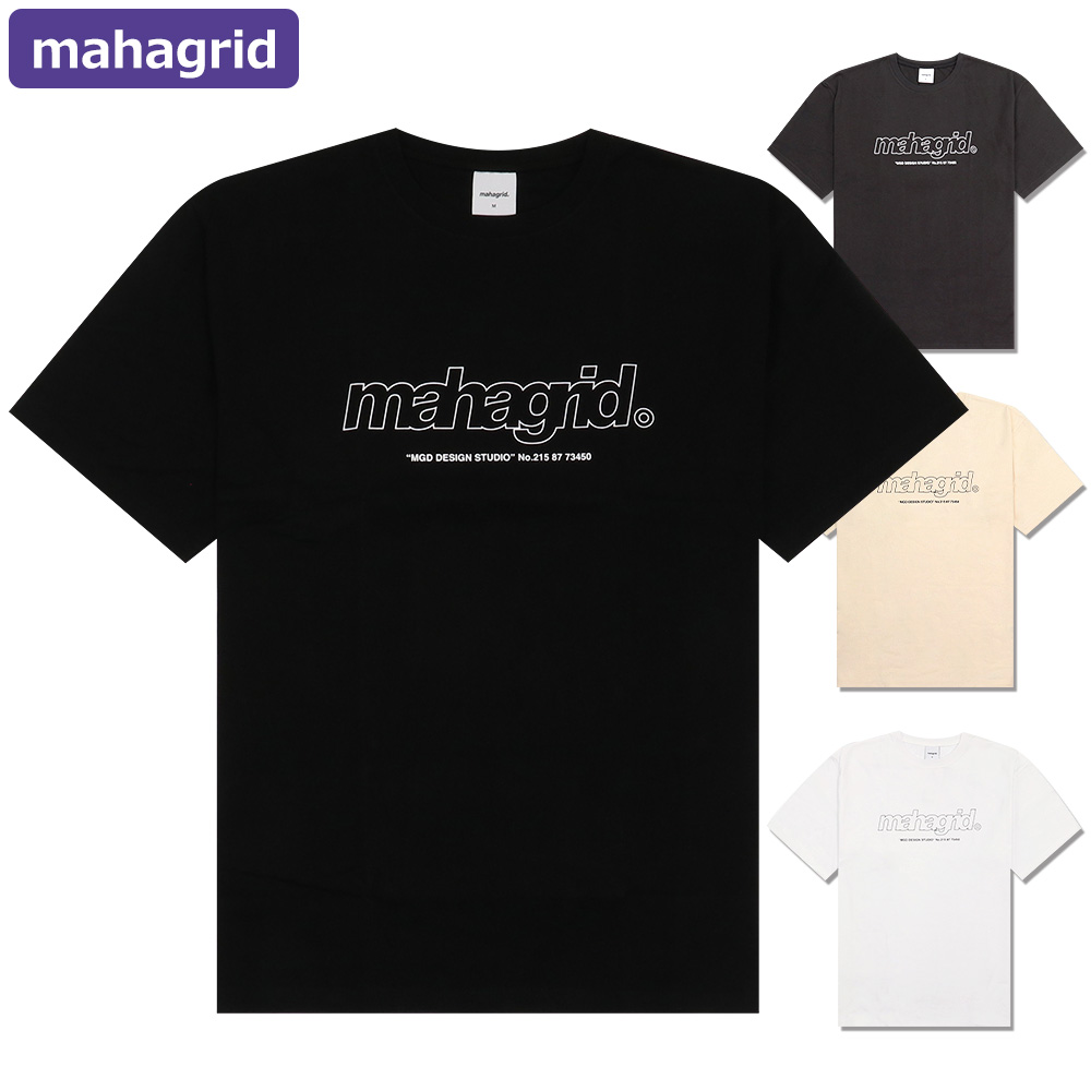 送料込 Tシャツ FLOWERMARDI 半袖 オートミールブラック WHITE