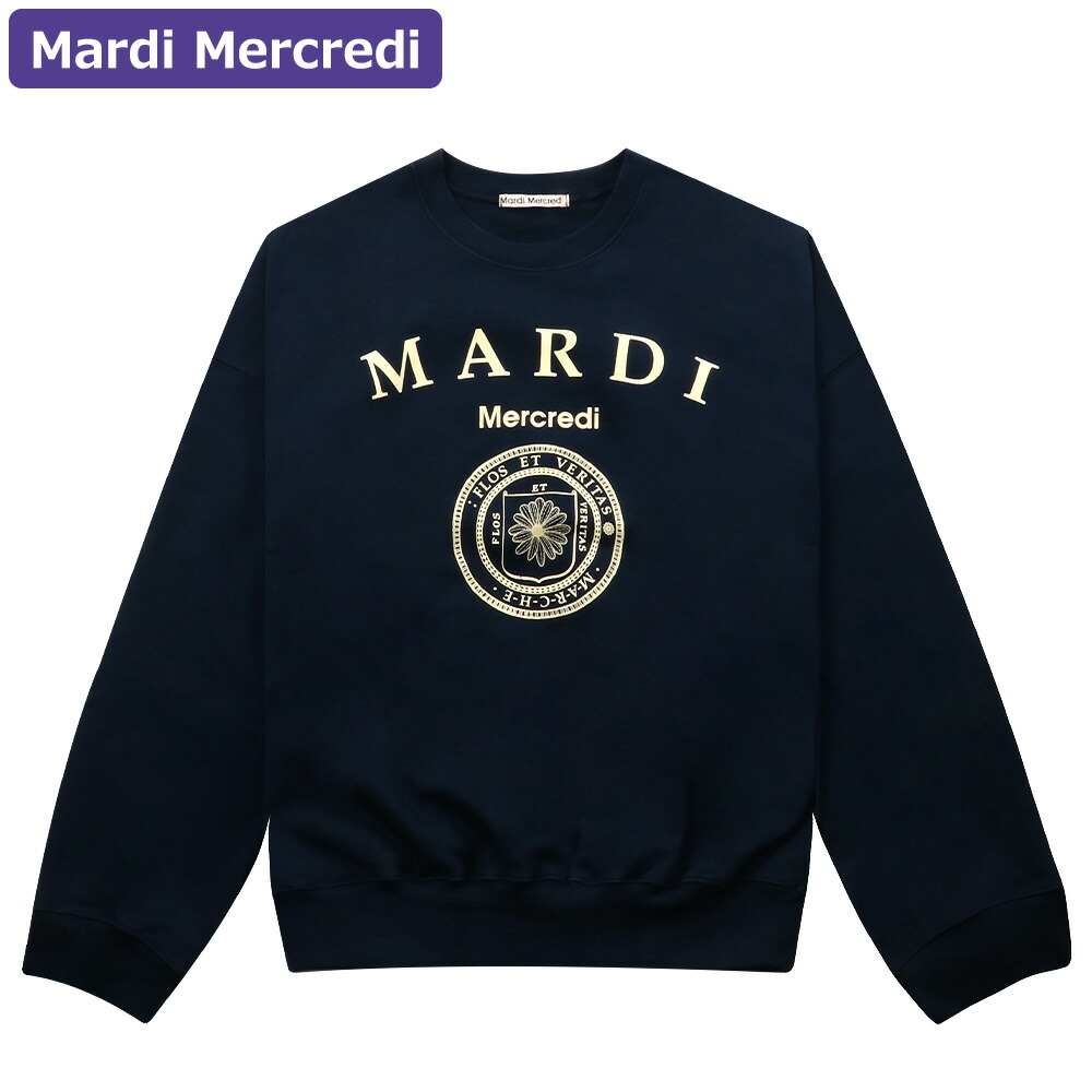 楽天市場】マルディメクルディ Mardi Mercredi スウェット SWEATSHIRT UNIV 長袖 レディース 韓国 ファッション アパレル  : US style