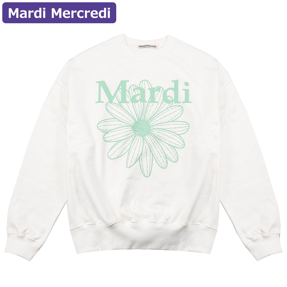 楽天市場】マルディメクルディ Mardi Mercredi スウェット SWEATSHIRT FLOWERMARDI HEATHER CORAL 長袖  レディース 韓国 ファッション アパレル : US style