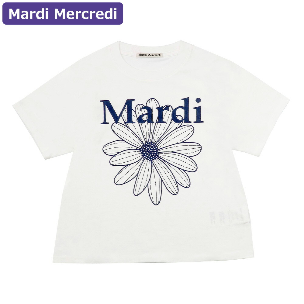 楽天市場】マルディメクルディ MARDI MERCREDI アパレル Tシャツ IVORY NAVY 半袖 TSHIRT FLOWERMARDI 韓国  ファッション : US style