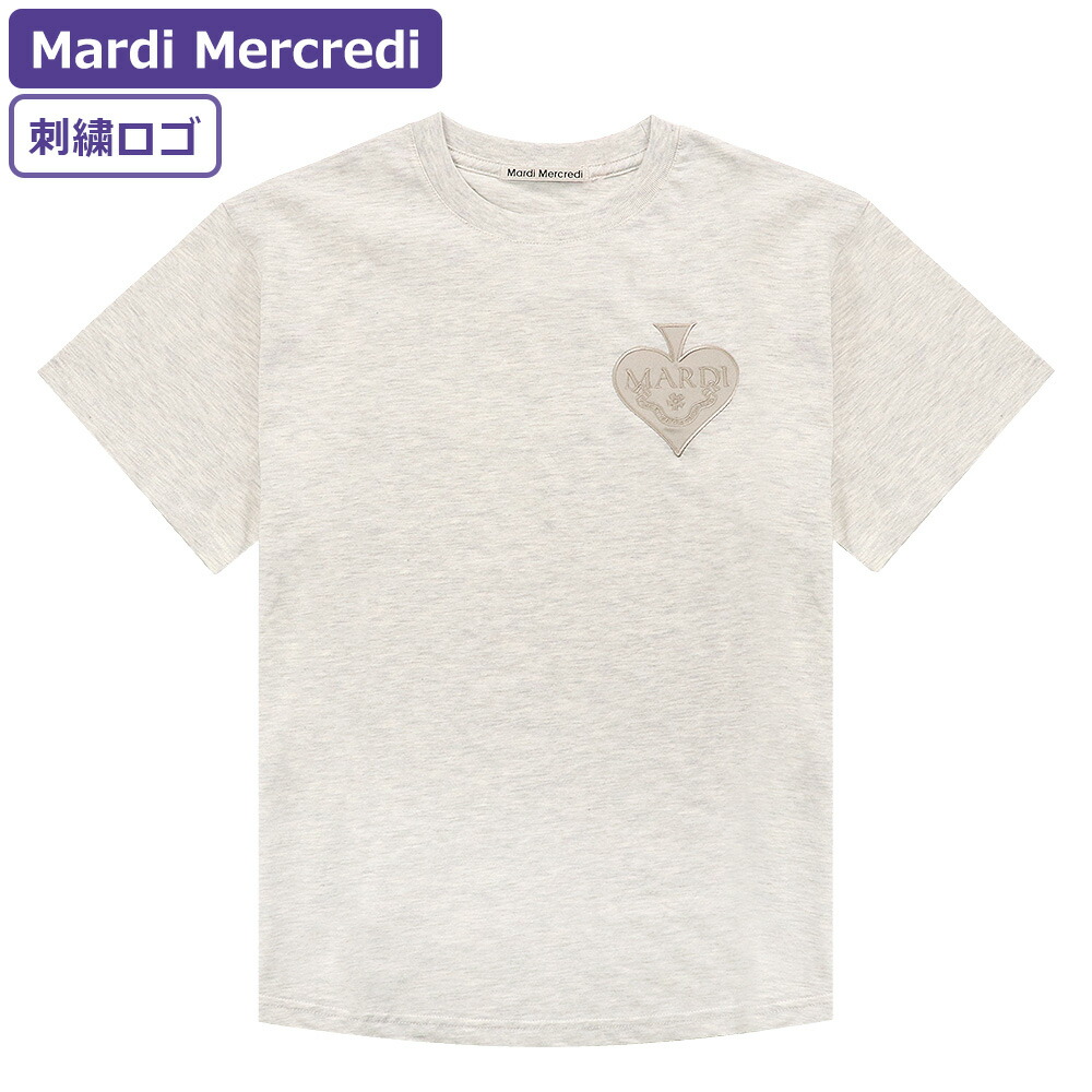 【楽天市場】マルディメクルディ Mardi Mercredi Tシャツ TSHIRT SATIN SPADE 半袖 レディース 韓国 ファッション  アパレル ロゴ刺繍 : US style