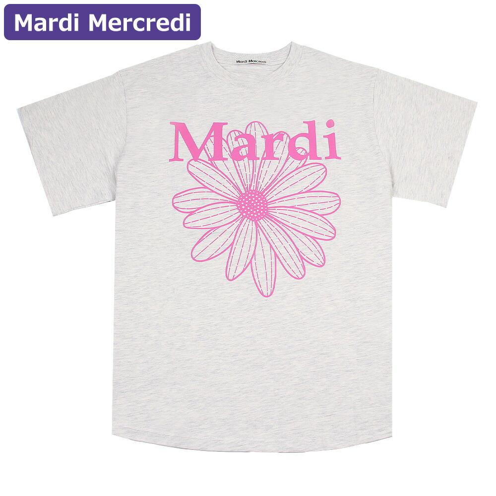マルディメクルディ Mardi Mercredi Tシャツ TSHIRT TRIPLE FLOWER CREAM PEANUT 半袖 レディース 韓国 ファッション アパレル ko-mardi-t0001-oatpnk.jpg