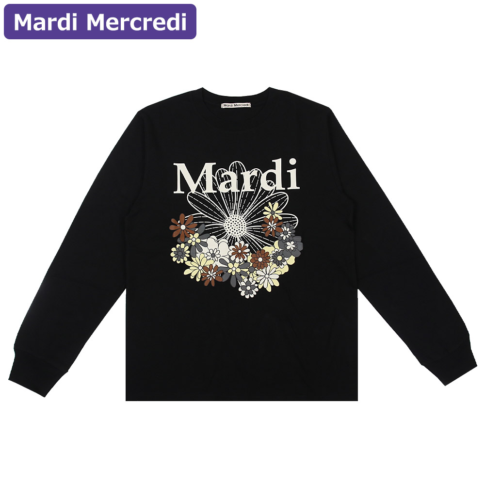 マルディ　MARDI MERCREDI 長袖トップス Mardi Mercredi】TSHIRT LONG SLEEVE FLOWERMARDI JARDIN (Mardi