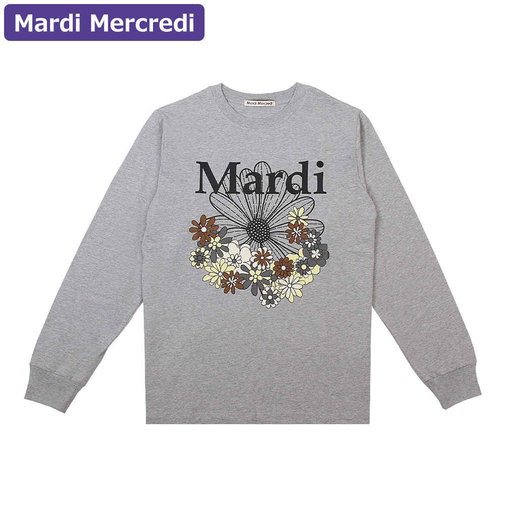 トップス MARDI MERCREDI SWEATSHIRT GREY SWEATSHIRT FLOWERMARDI JARDIN_GREY IVORY – Mardi Mercredi Global