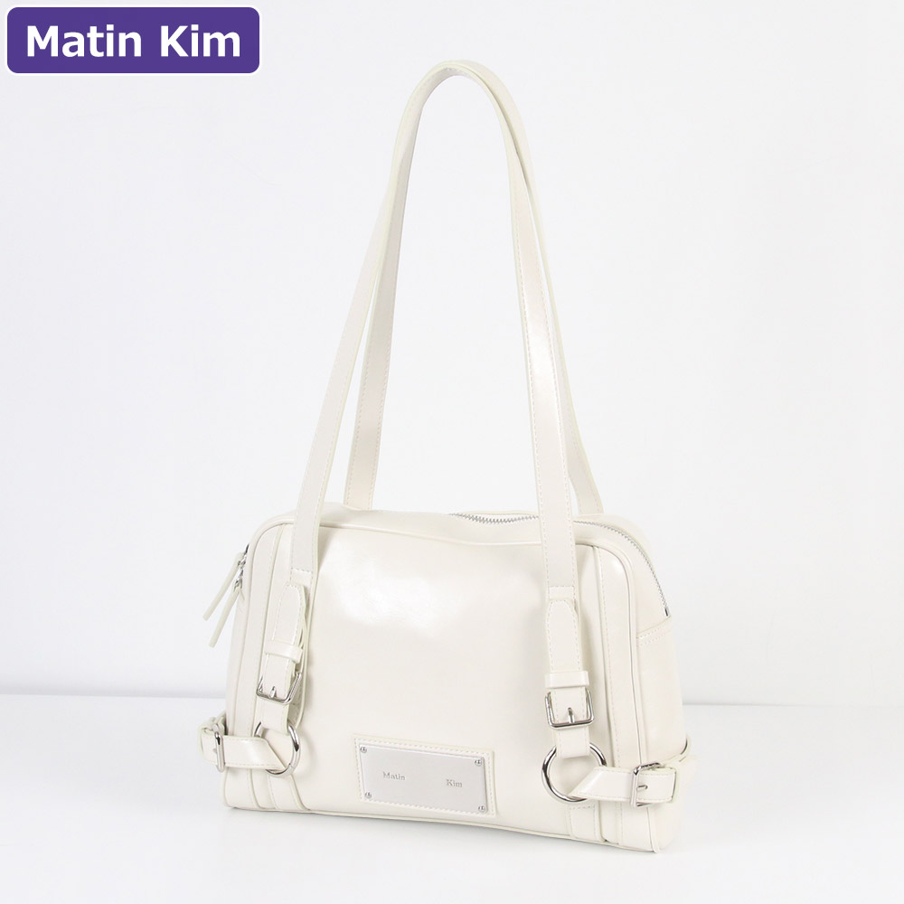 マーティンキム Matin Kim バッグ ショルダーバッグ MK2511BG024M IVORY ボウリングバッグ風 レディース 新作
