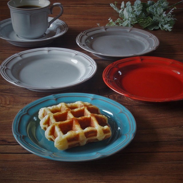 楽天市場】ラフィネ 16cmリムプレート ホワイト/ブルー/レッド/グレー