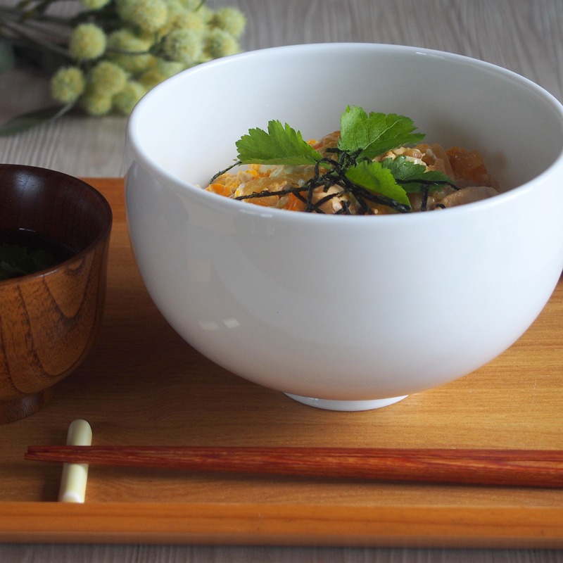 楽天市場 うどん 親子丼 どんぶり 白磁のまあるいどんぶり大かわいい カワイイ どんぶり 丸い 丸型 ポーセラーツ 白い食器 白磁 おしゃれ オシャレ 真っ白 無地 カフェ レストラン シンプル おうちカフェ おうち時間 器彩人