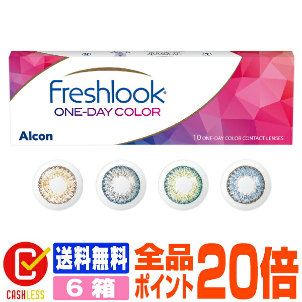 【全品ポイント20倍】【処方箋不要】 フレッシュルック デイリーズ 6箱セット ( コンタクトレンズ コンタクト 1日使い捨て ワンデー 1day 日本アルコン デイリーズ dailies 10枚 １０枚 カラコン )