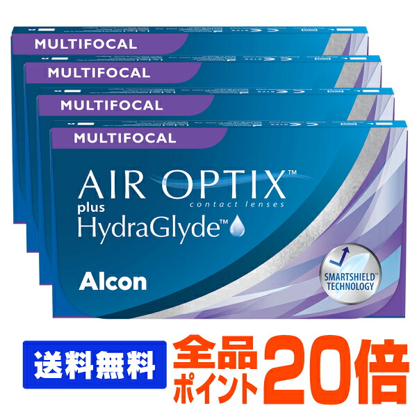 【全品ポイント20倍】【処方箋不要】 【送料無料】 エアオプティクスプラスHG 遠近両用 4箱セット ( コンタクトレンズ コンタクト 2週間使い捨て 2ウィーク 2week 日本アルコン エア オプティクス アクア マルチフォーカル マルチ )
