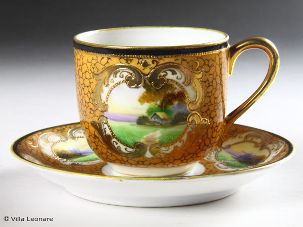 楽天市場】【オールドノリタケ】オレンジベージュ＆ラスター彩 カップ