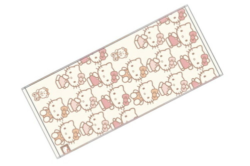 27zak554s マル ひも付きファスナーフードタオル 全品 送料無料！ ハローキティ ひも付きファスナー