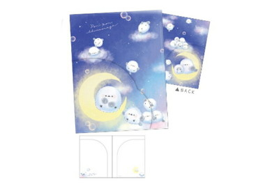 【全品　送料無料！】　セット商品　10枚入り　オリジナル　Wサイドポケットクリアファイルぽんぽんシマエナガ　ケース　カバー　ファイル入れ　収納　文房具　学校　勉強　雑貨　グッズ　かわいい　TE