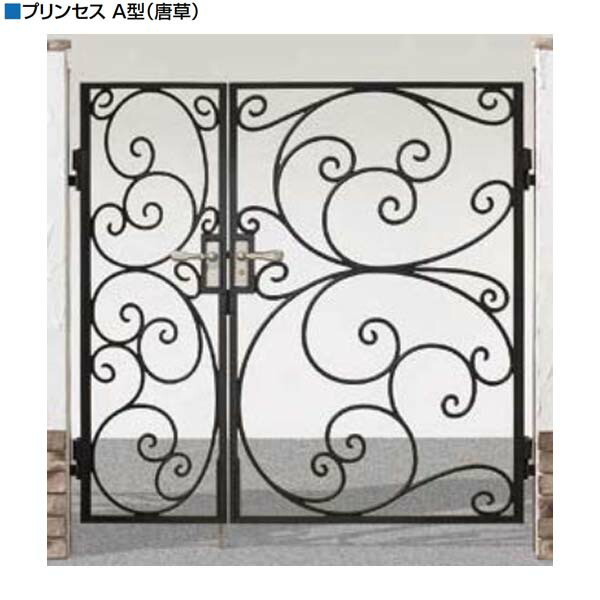 【門扉】ディズニー 門扉 プリンセスＡ型(唐草) 04・08-12 親子開き 角門柱タイプ アルミ鋳物門扉 に 可愛いキャラクター を表現した ＬＩＸＩＬ(新日軽) のディズニー 門扉 をお求めやすい価格で！【送料無料】