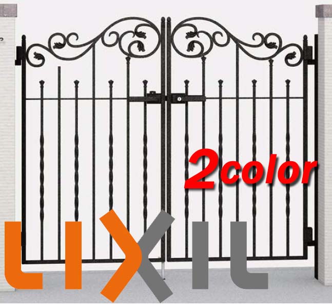 【門扉】ラフィーネ門扉１型 門扉 07-1２ 両開き 門柱タイプ ＴＯＥＸ(ＬＩＸＩＬ) 高品質の リクシル(ＴＯＥＸ) アルミ鋳物 門扉 をお求めやすい価格で！【送料無料】