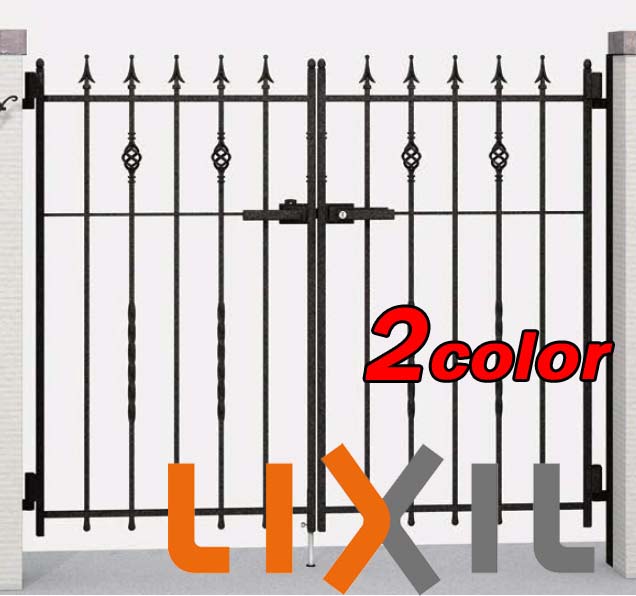 【門扉】ラフィーネ門扉2型 門扉 08-12 両開き 門柱タイプ TOEX(LIXIL) 高品質の リクシル(TOEX) アルミ鋳物 門扉 をお求めやすい価格で!【送料無料】|わくいきライフ