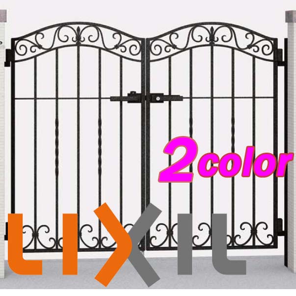 【門扉】ラフィーネ門扉４型 門扉 07-1２ 両開き 門柱タイプ ＴＯＥＸ(ＬＩＸＩＬ) 高品質の リクシル(ＴＯＥＸ) アルミ鋳物 門扉 をお求めやすい価格で！【送料無料】｜わくいきライフ
