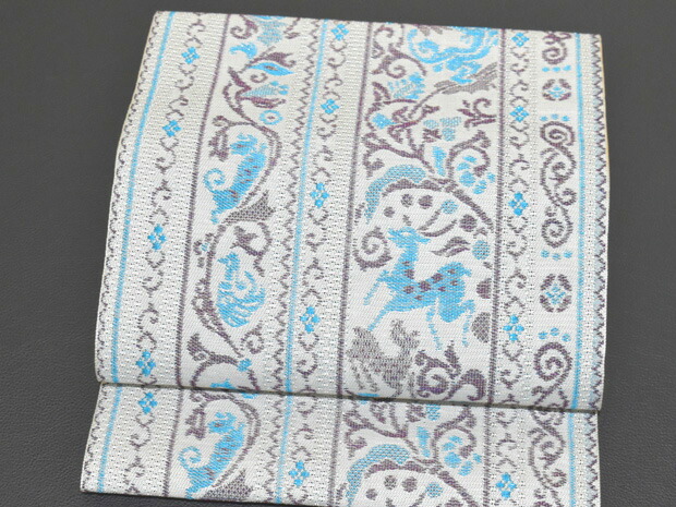 楽天市場】博多織 八寸帯 未仕立て 宇美間道 紺 猫柄 正絹 博多帯