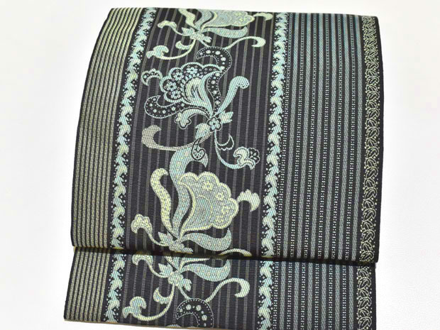 楽天市場】博多織 八寸帯 未仕立て 宇美間道 紺 猫柄 正絹 博多帯