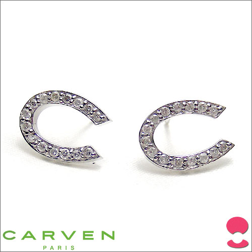 CARVEN（カルバン） K18WG ダイヤモンドピアス
