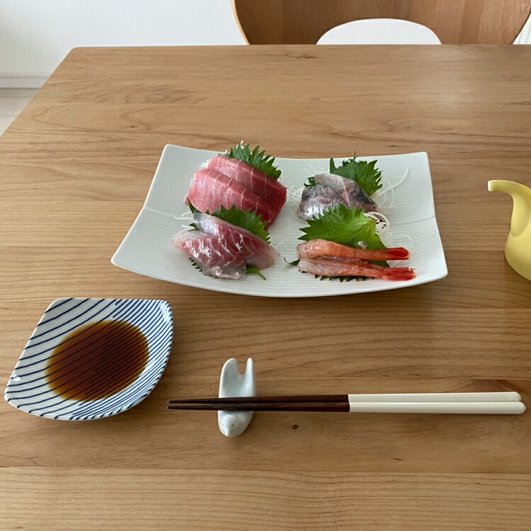 楽天市場 白山陶器 長方皿 白磁 グレイ Lサイズ おしゃれ 和食器 Hakusan Watmosphere