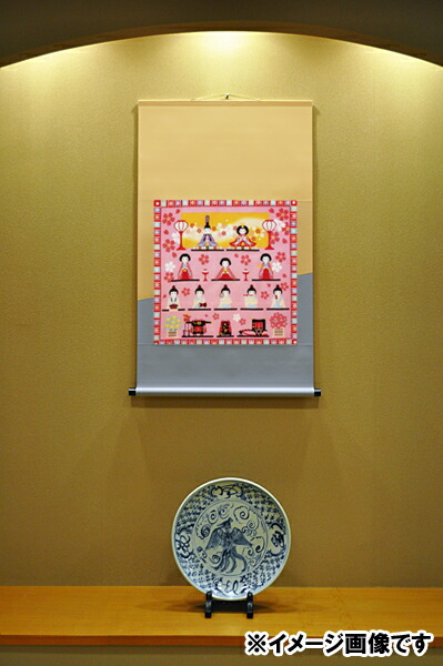 楽天市場】椿座謹製 古布 創作 押絵タペストリー 雛人形 お雛飾り お