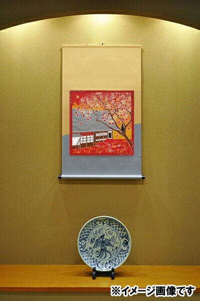 新品　掛け軸　紅葉 藤田春穂「 月紅葉 」 掛軸 ( 九寸立 ) 掛け軸 日本画 紅葉