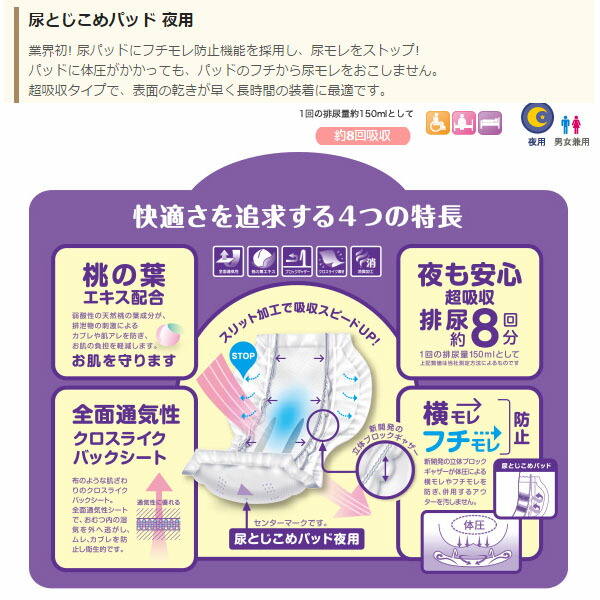 第一衛材フリーネ尿とじこめパッド夜用30(30枚×4袋)_DSK-134〓ケース販売〓