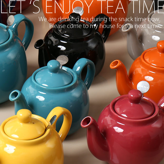 LondonPotteryティーポット900ml英国デザインロンドンポタリー4カップ陶器ボックス付き茶色無地プレーンシンプルハーブティー紅茶コーヒーブランド結婚祝いプレゼントギフト新生活新居引越し新築記念日