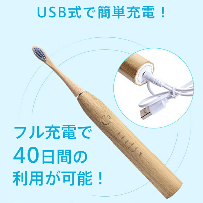 新発売 環境にやさしい竹ヘッド 木目調のデザインがかわいい電動歯ブラシ 替えブラシ3本付 生分解性で環境にやさしい電動歯ブラシ ホワイトスタートーキョー公式 3aircadets Ca