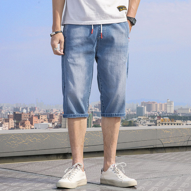 楽天市場 ジーンズデニム メンズ ハーフパンツ インディゴ ダメージ パッチワーク 膝上 ストレッチ ショートパンツ 短パン Winファッション