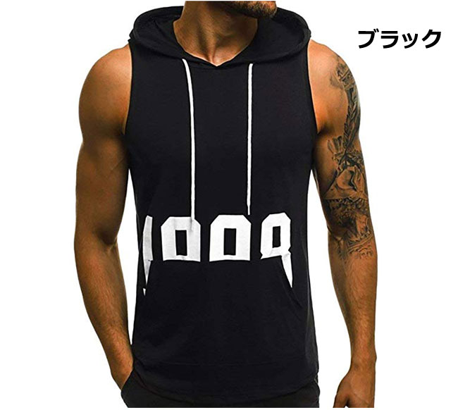 楽天市場 タンクトップ メンズ ノースリーブ Tシャツ カットソー 袖なし フード付き おしゃれ 綿 夏 アメカジ ボーダー Winファッション
