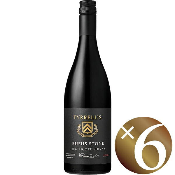 【P2倍(10日2時まで)】ルーファス　ストーン　ヒースコート　シラーズ/ティレルズ　750ml×６本　(赤ワイン）