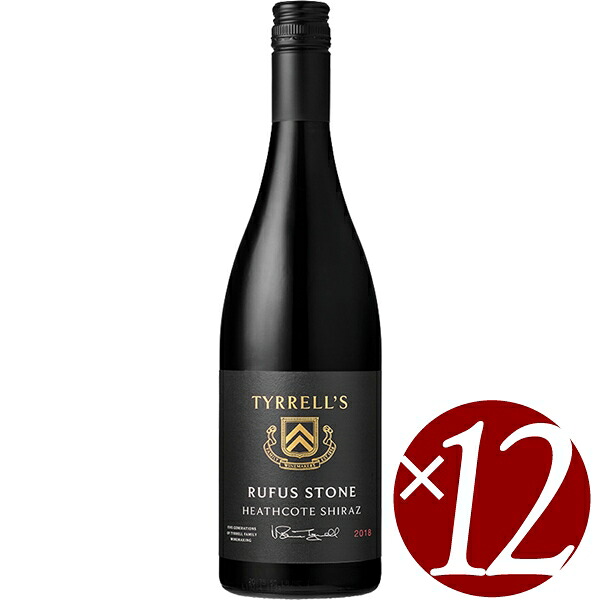 【ポイント10倍】ルーファス　ストーン　ヒースコート　シラーズ/ティレルズ　750ml×１２本　(赤ワイン）