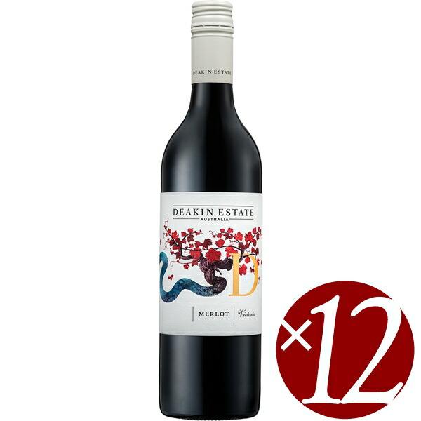 【P2倍(10日2時まで)】メルロー/ディーキン・エステート　750ml×１２本　(赤ワイン）