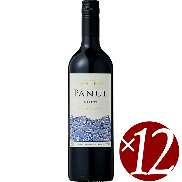 【P2倍(10日2時まで)】パヌール　メルロー/ビーニャ・マルチグエ　750ml×12本（赤ワイン）