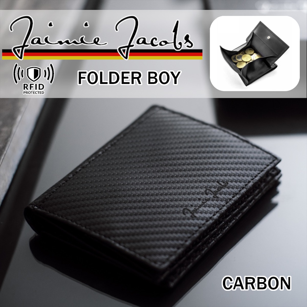 Jaimie Jacobs Flap Boy RFID メンズ財布 ドット黒 | contifarma.pe