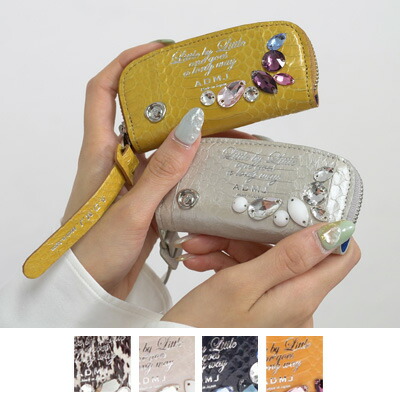 ADMJ エーディーエムジェイ スネークレザー　クリスタルソーイングコインケース 23SS06001 28,875円