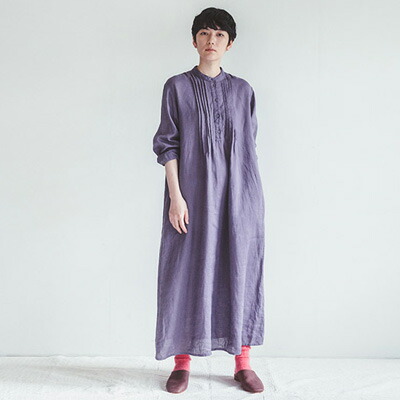 Work Fog スージー Suzy 襟元に細かなタックがとられたバンドカラーのワンピース ワンピース フォグリネンワーク スージー ワンピース Wisteria Lwa379 2121 Dress Linen ワンピース ウィステリア Work Fog スージー Suzy 襟元に細かなタックがとられたバンドカラーのワンピース ワンピース フォグリネンワーク スージー ワンピース Wisteria Lwa379 2121 Dress Linen ワンピース ウィステリア