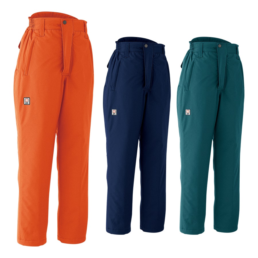 平日14時まで当日出荷 即納 防寒 作業着 作業服 アウター 下のみ 単品 パンツ ズボン メンズ 秋冬 防水 冷凍庫 寒冷地 耐水 透湿 ネイビー グリーン オレンジ 防水極寒(R) Asahicho 旭蝶繊維 69400|WORKWEAR LAB