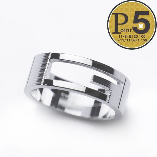 楽天市場】グッチ 指輪 ブランデッドレギュラー Gリング